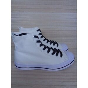 Mitchell & Ness Hood Rocket 55 High Cut White Canvas Sneaker Men 5.5 Women 7.5